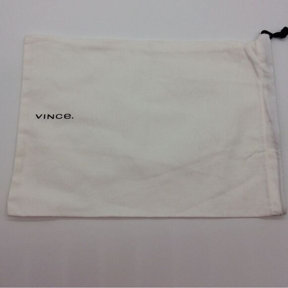 Vince. White Cotton Dust Bag with Black Print and Drawstring - Picture 1 of 6